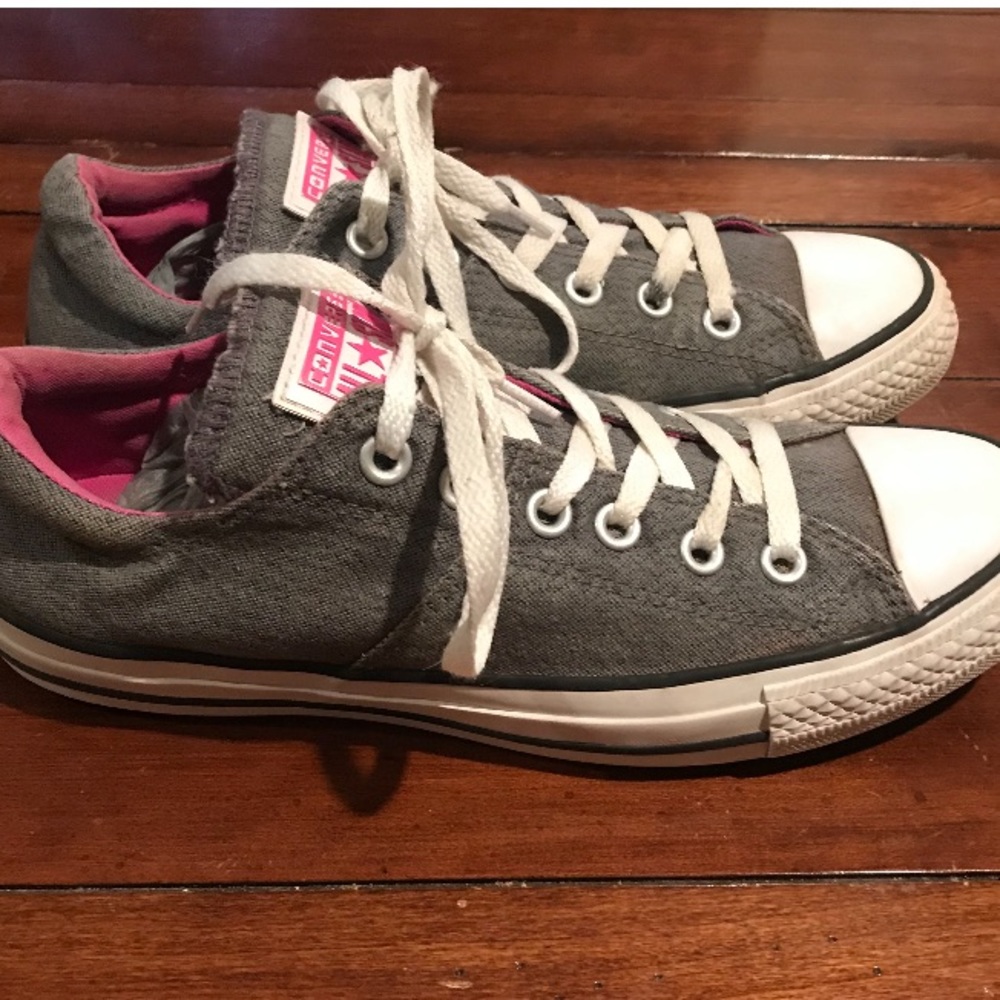 Grey/Olive Converse sneakers. Women 9 / Men 7.